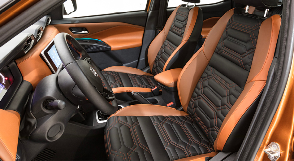 FIRST-IN-SEGMENT UV-RESISTANT LEATHER SEATS-Vehicle Feature Image
